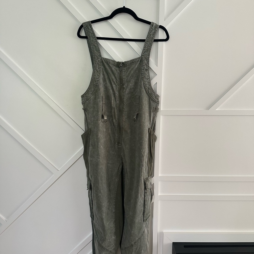 Free People Olive Jumpsuit